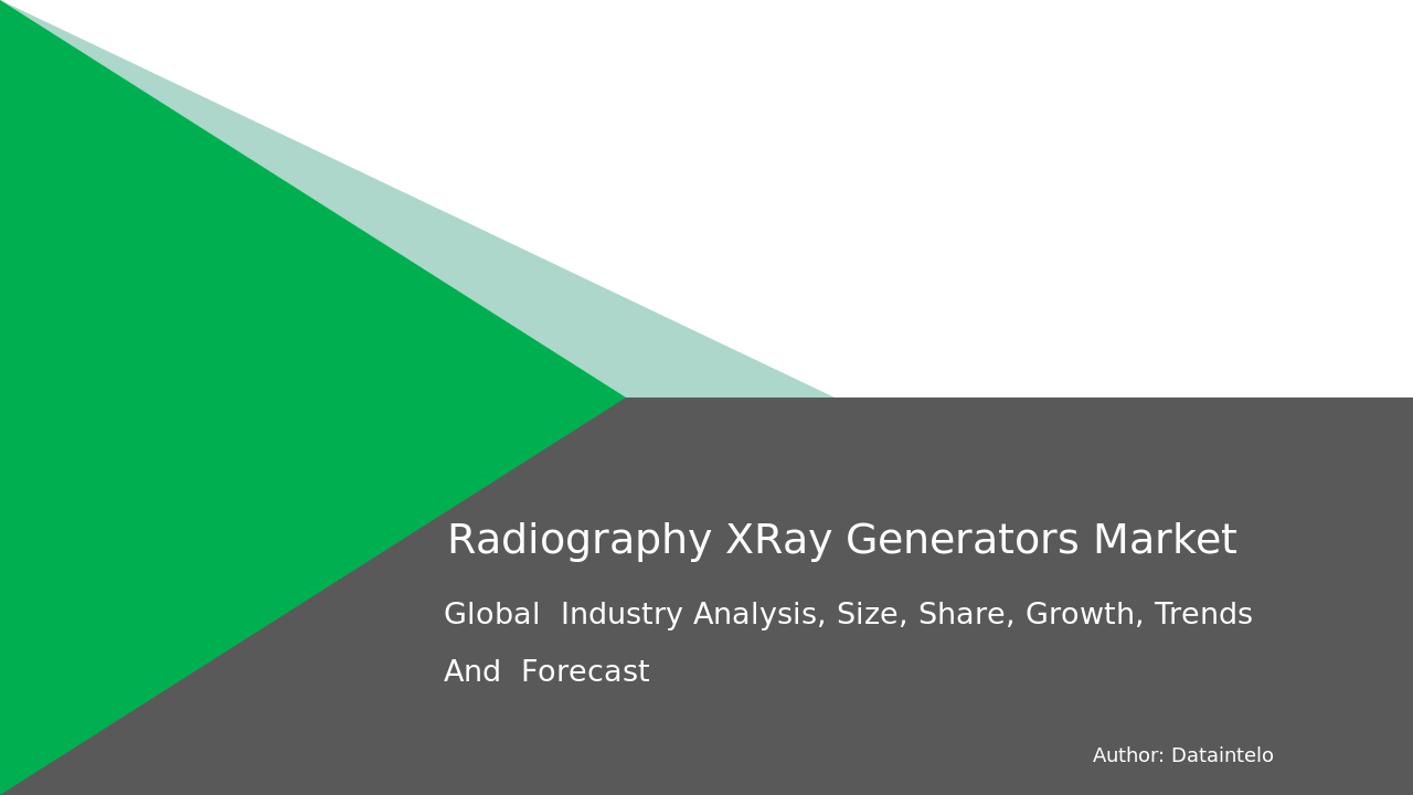 Request For Sample of Radiography X-Ray Generators Market Research Report 2032