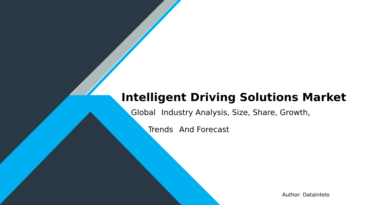 Request For Sample of Intelligent Driving Solutions Market Research Report 2032