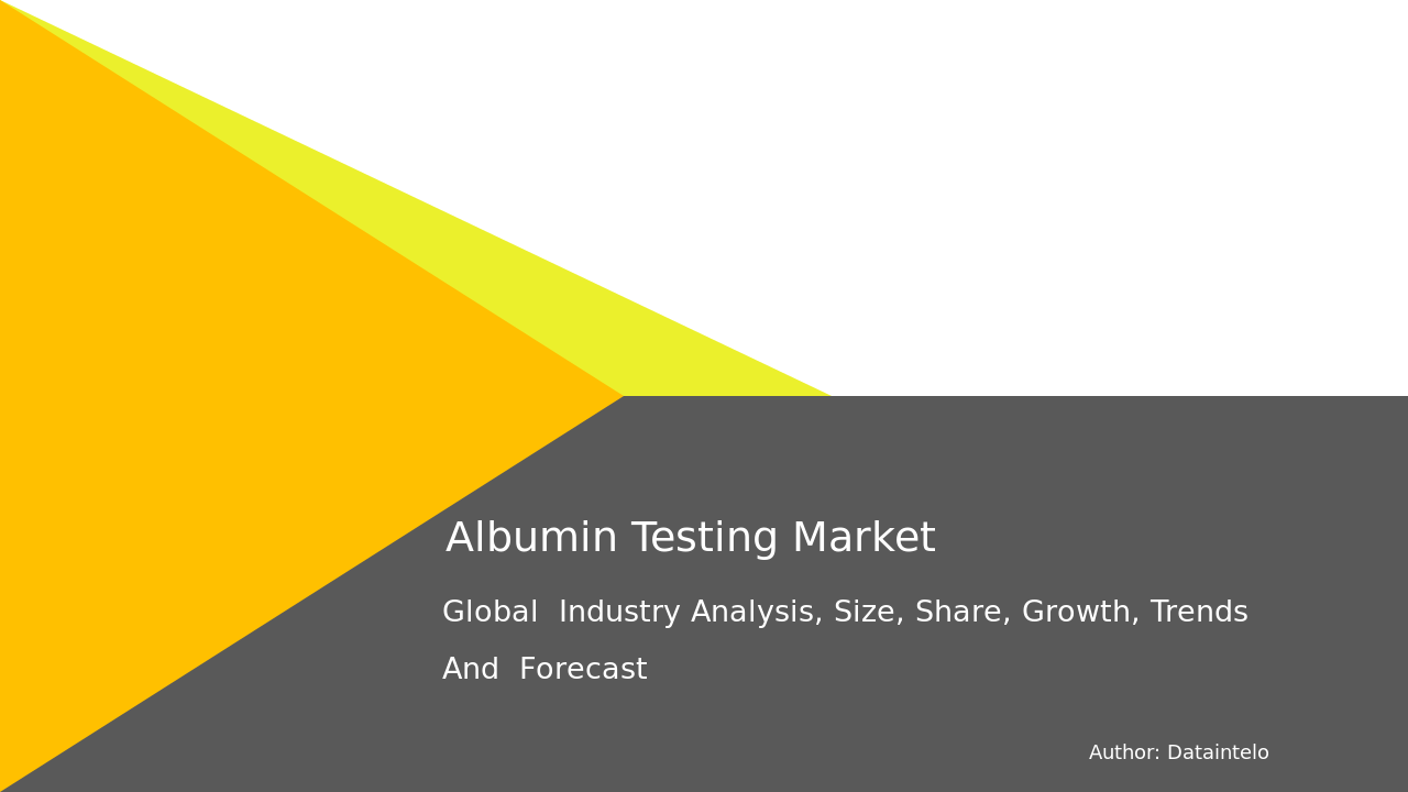 Request For Sample of Albumin Testing Market Research Report 2032